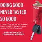 Wendys Free Frosty Key Tag Keychain Promotion