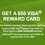 Regions Bank LifeGreen Checking Account Bonus
