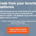 Tradier Brokerage Account Free Trades Promotion