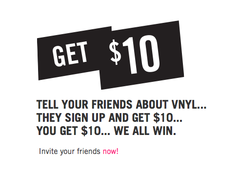 VNYL Record Store Referral Program