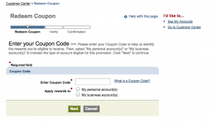Redeem Coupon Codes Retroactively in Chase Online Banking