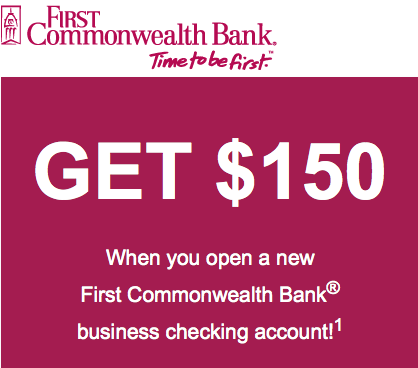 First Commonwealth Bank Business Checking Promotion