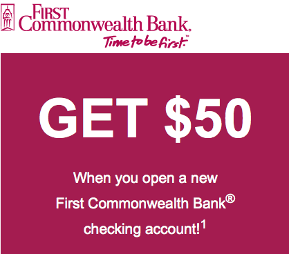 First Commonwealth Bank Personal Checking Bonus