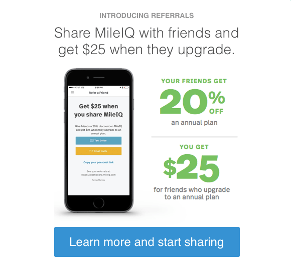 MileIQ Referral Program