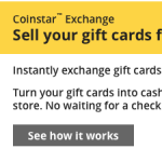 Coinstar Exchange Sell Gift Cards