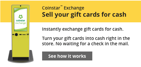 Coinstar Exchange Sell Your Gift Cards For Instant Cash