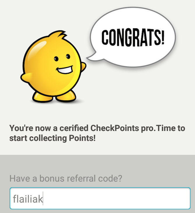 CheckPoints Bonus Referral Code