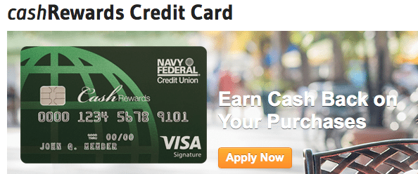 Navy Federal cashRewards Credit Card 1.5 Cash Back on