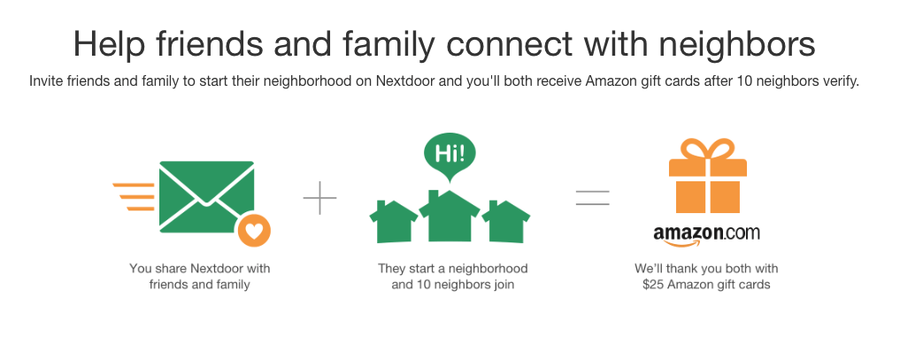 Nextdoor Neighborhood Social Network Referral Program Bonus