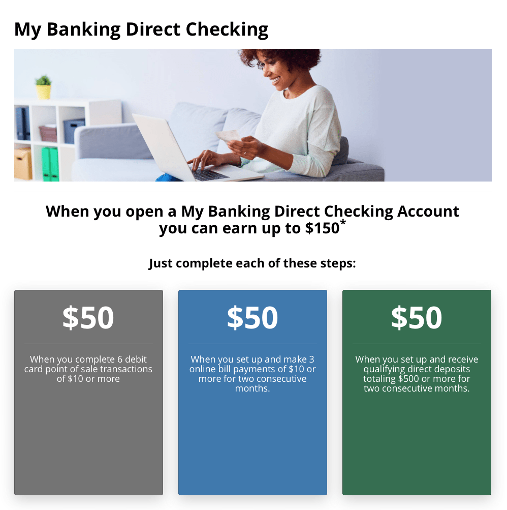 My Banking Direct Checking Account 150 Bonus Promotion Nationwide