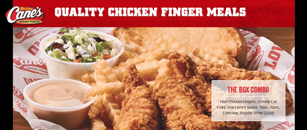 Raising Cane's Chicken Fingers Caniac Club Free Box Combo
