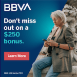 BBVA Checking $250 Bonus Cash Reward