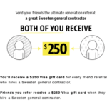 Sweeten General Contractor Referral Bonus