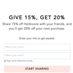 Herbivore Plant-Based Skincare Referral Coupon Codes