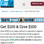 CapEd Credit Union Get $100 Give $100 Program