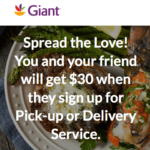 Giant Food of Maryland Referral Coupon Discount