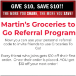 Martins Groceries To Go Discount Referral Program
