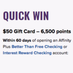 Affinity Plus FCU $50 Gift Card Bonus