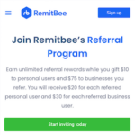 RemitBee Canada Referral Bonuses