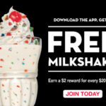 Steak 'n Shake Rewards App Free Specialty Milkshake