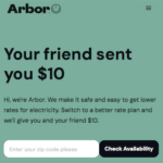 Arbor Energy Refer A Friend Credits