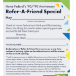 Home Federal Savings Bank $90 Referral Bonuses