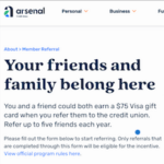 Arsenal Credit Union Referral Bonuses