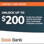 Bask Bank $200 Interest Checking Promotion