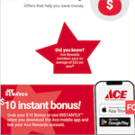 Ace Hardware Rewards $10 Instant Bonus