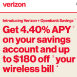 Verizon Openbank Savings Promotion