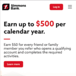 Simmons Bank Referral Program Bonuses