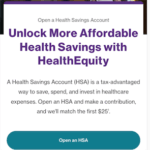 HealthEquity HSA $25 Matching Funding Bonus