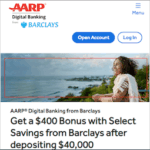 AARP Digital Banking Barclays Bonus Promotion